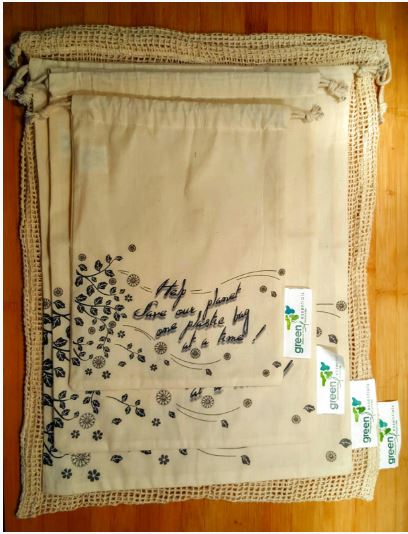 Certified Organic Produce Bags (set of 4)
